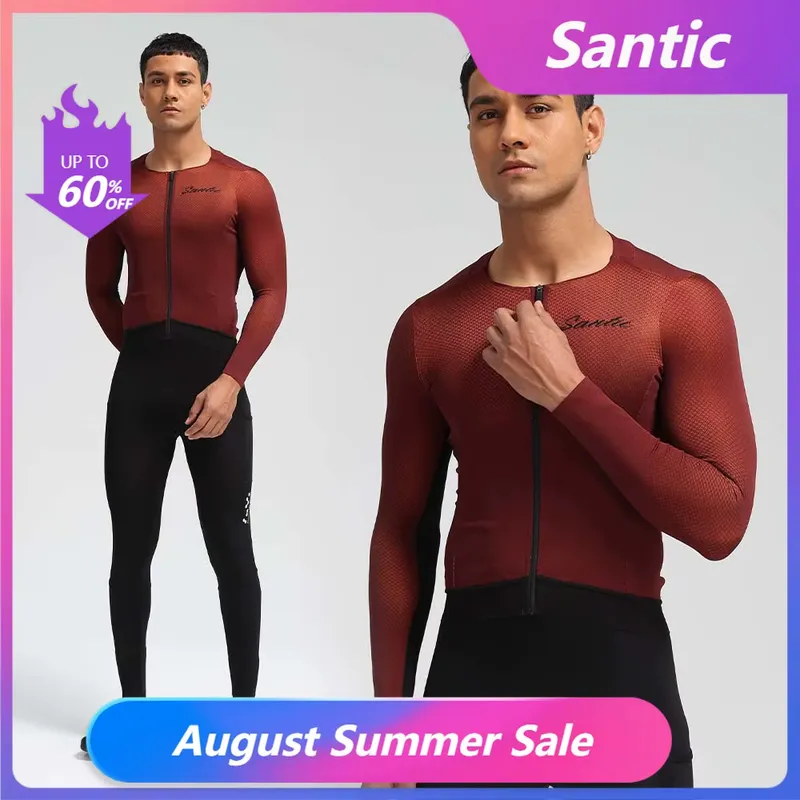 Santic Camisa Ciclismo Manga Comprida Respirável Secagem Rápida