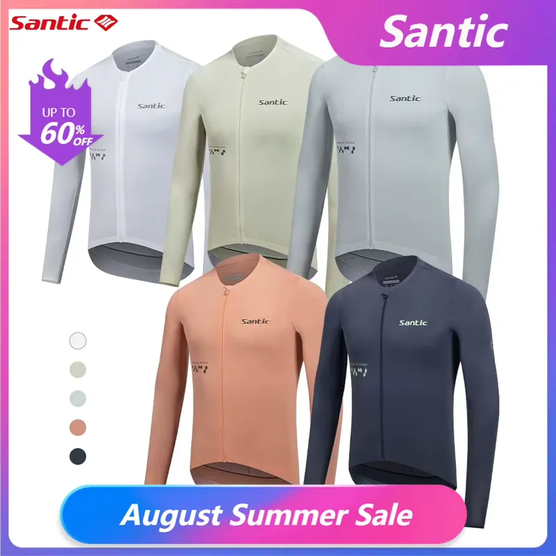 Santic Camisa Ciclismo Manga Longa Masculina Respirável
