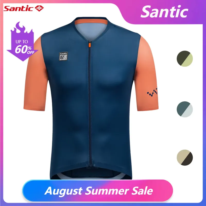 Santic Camisa Ciclismo Masculina Manga Curta Respirável