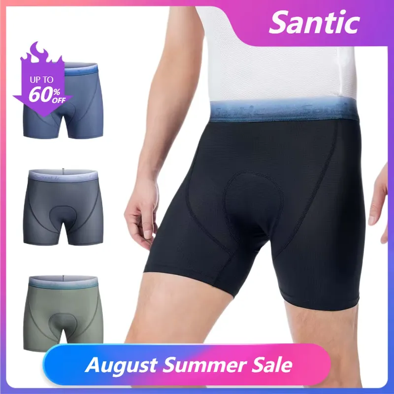 Santic Roupa Íntima Ciclismo Masculina Respirável