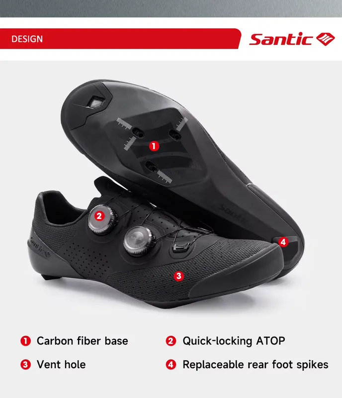 Santic Sapato Ciclismo Fibra Carbono Masculino