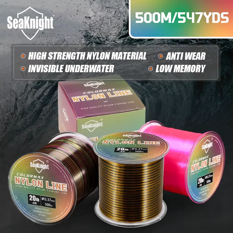 SeakNight Colormax 500m Linha de Pesca Monofilamento