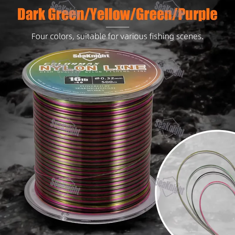 SeakNight Linha de Pesca Colormax 500m Monofilamento