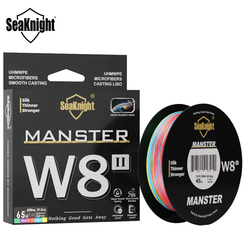 SeakNight W8 II Linha de Pesca 500M Trançada PE 8 Fios