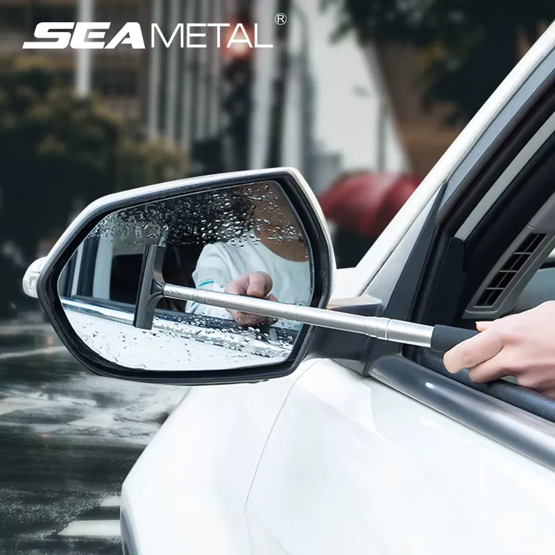 SEAMETAL Espelho Retrovisor Telescópico Limpador Carro