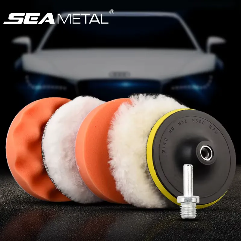 SEAMETAL Kit 6 Almofadas Polimento Carro Espuma