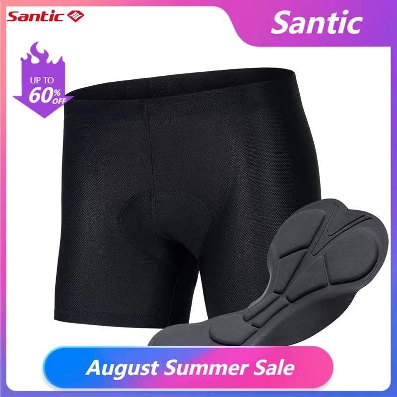 Santic Shorts de Ciclismo Masculino Respirável 4 Estações