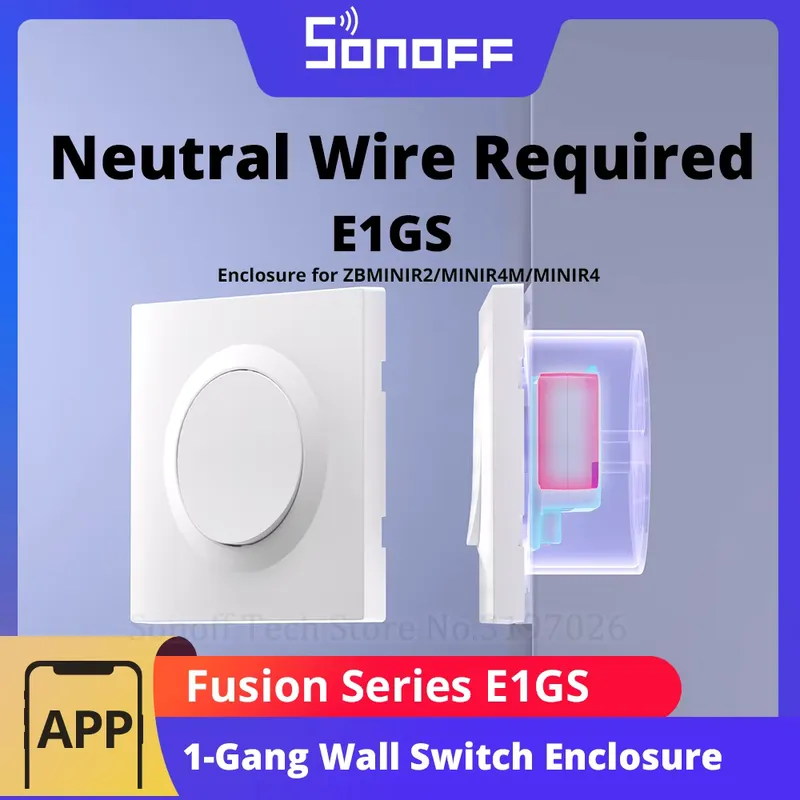 Sonoff E1GS Gabinete de Interruptor de Parede Ultrafino