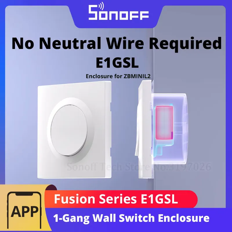 Sonoff E1GSL Interruptor Inteligente Sem Fio Neutro