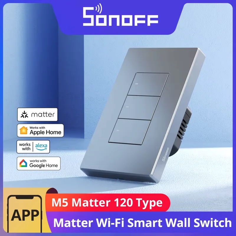 Sonoff M5-120 Interruptor Inteligente WiFi 1/2/3 Teclas