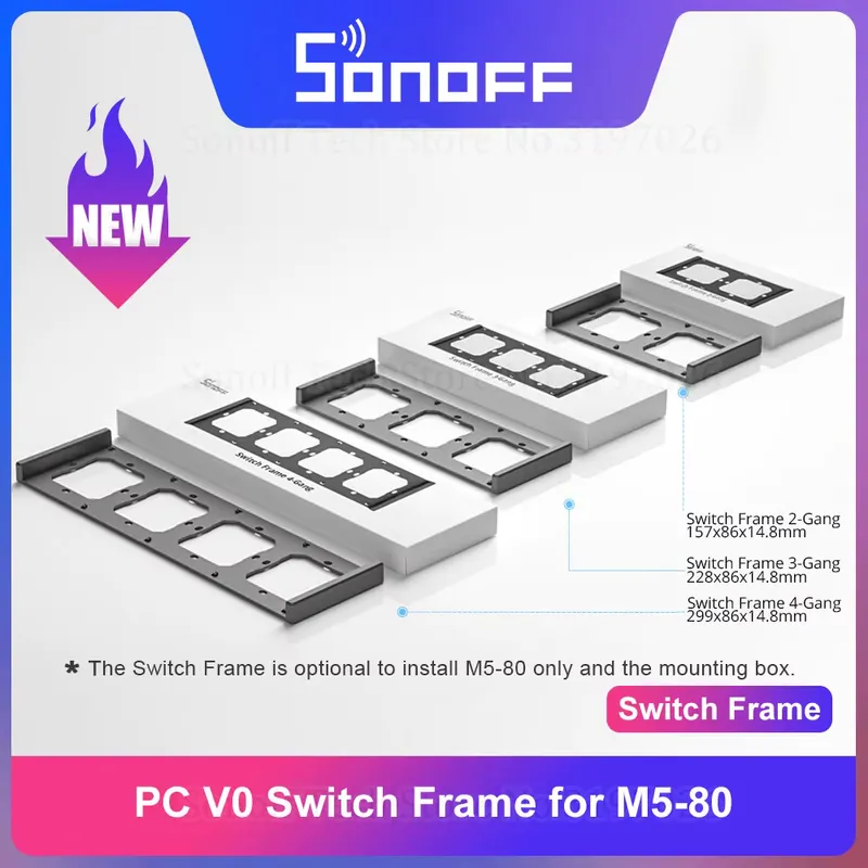Sonoff M5 Switchman - Moldura Inteligente 2/3/4 Vias