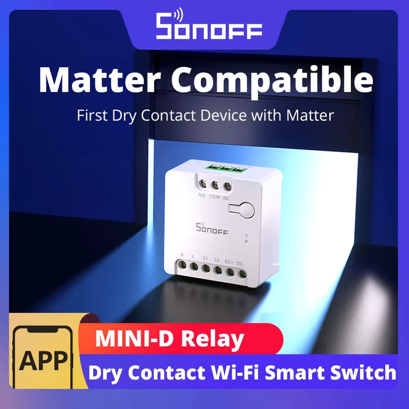 Sonoff Mini D Wifi Interruptor Inteligente Contato Seco