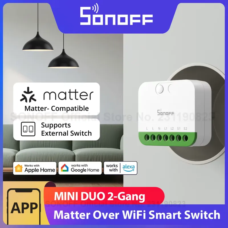 Sonoff Mini Duo 2 Interruptor Inteligente Wi-Fi