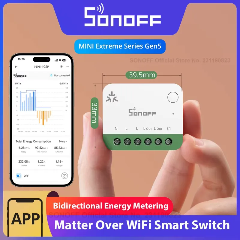 Sonoff Mini One PM Interruptor Inteligente WiFi 16A