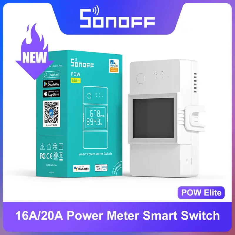 Sonoff Power Elite 16A/20A Medidor Energia Inteligente