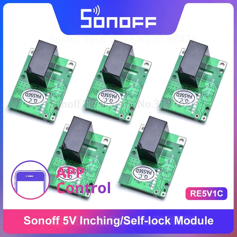 Sonoff RE5V1C Módulo Relé 5V Contato Seco Inteligente