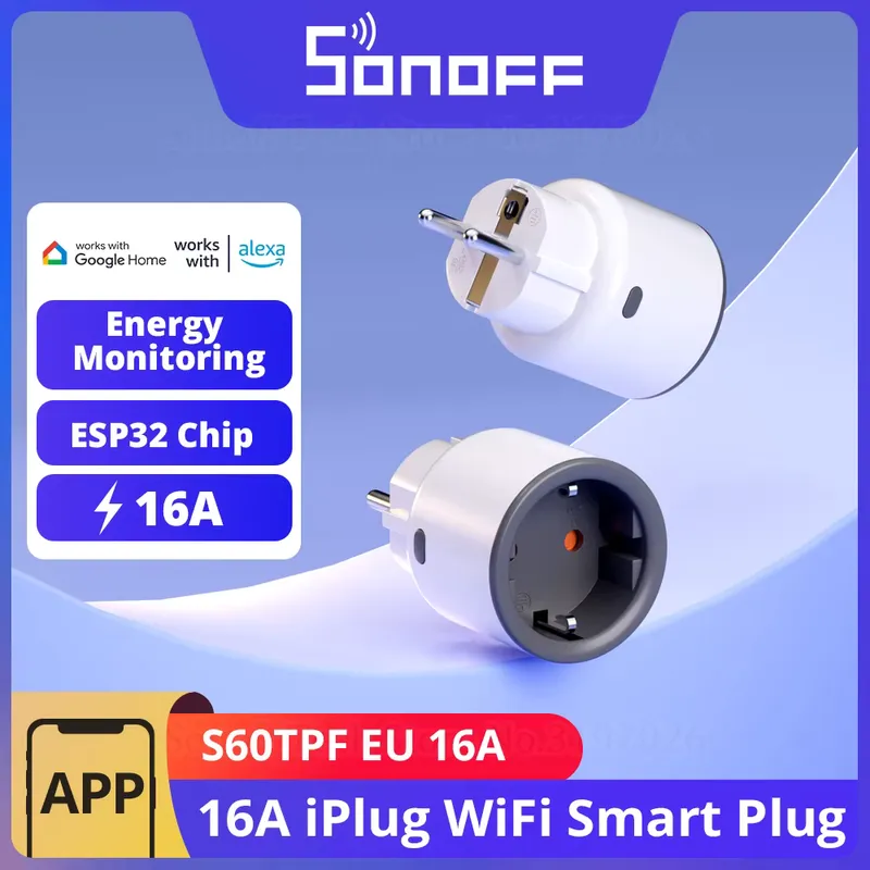 Sonoff S60 Tomada Inteligente Wi-Fi 16A com Controle Remoto
