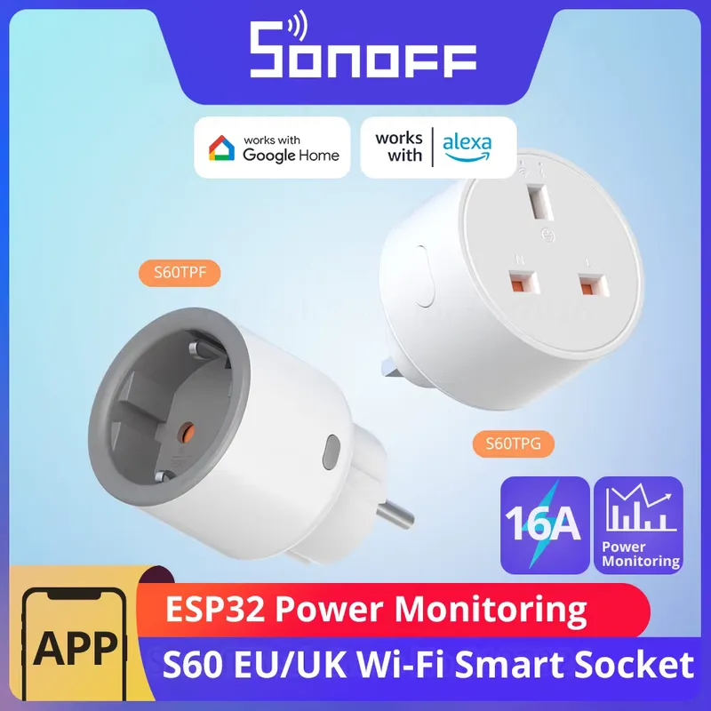 Sonoff S60 Tomada Inteligente Wi-Fi com Controle Remoto