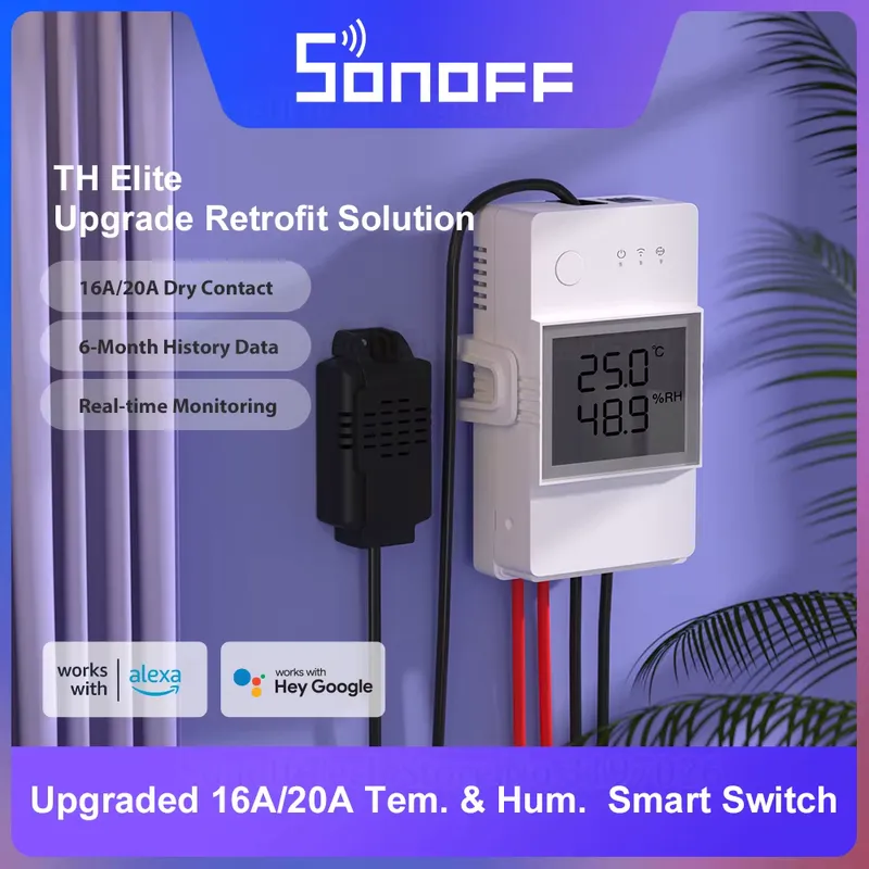 Sonoff TH Interruptor Inteligente com Sensor Temperatura Umidade