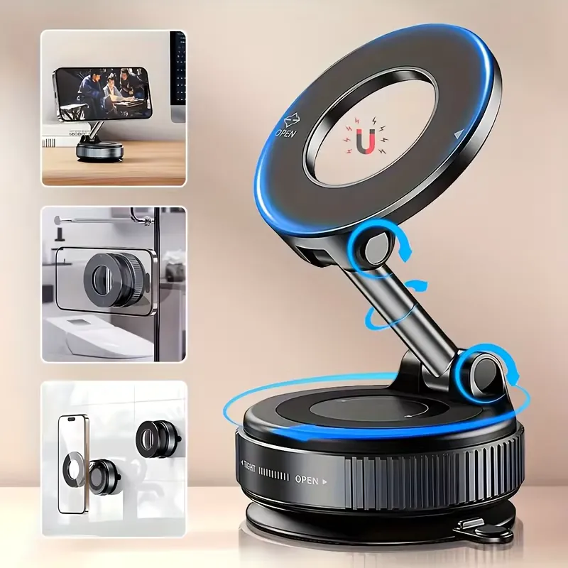 Suporte Magnético Rotativo 360° para Celular – Automotivo