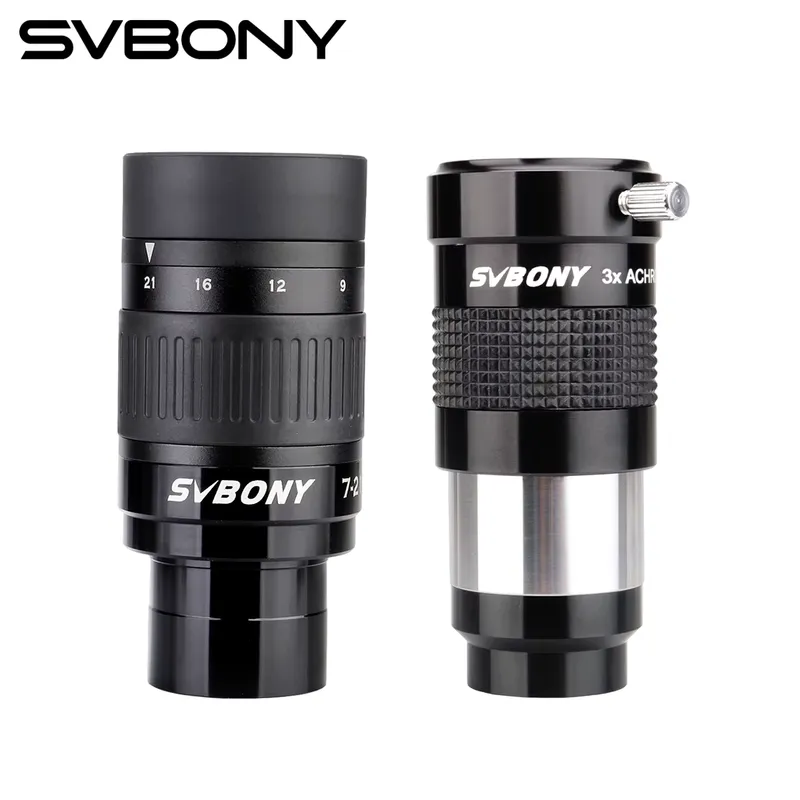 SVBONY Kit Ocular Zoom 7-21mm + Lente Barlow 3X