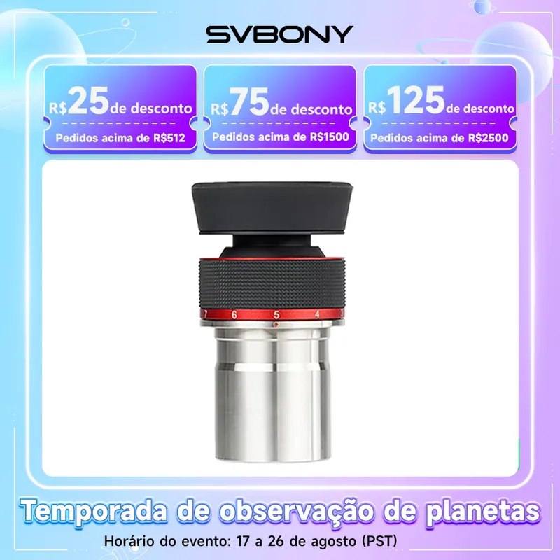 SVBONY Ocular Zoom 3-8mm para Telescópio 1,25"