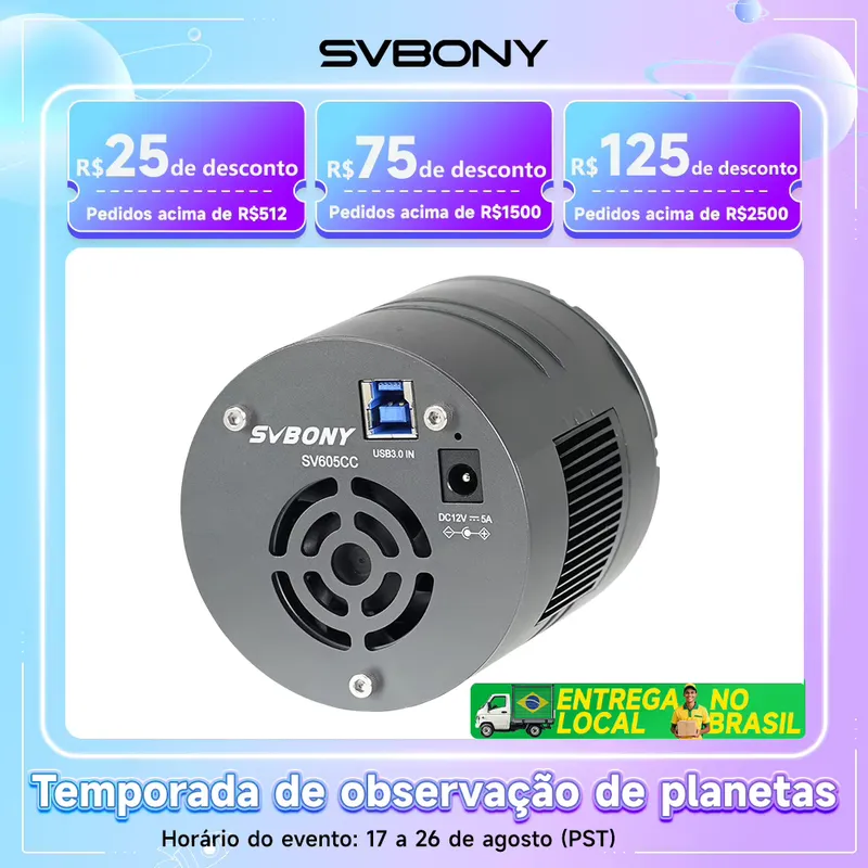 SVBONY SV605CC - Câmera Colorida CMOS 9MP para Telescópio