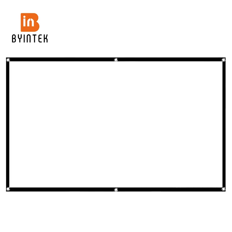 Byintek Tela de Projetor Portátil 100 Polegadas Dobrável
