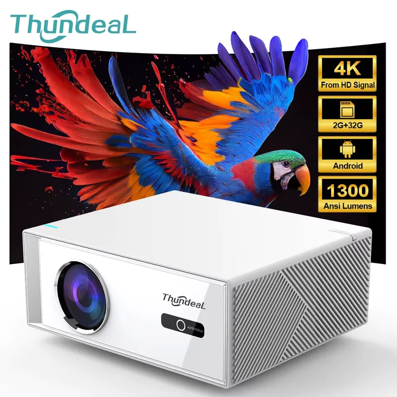 ThundeaL TD95W Projetor Full HD 1080p 4K Android com Wi‑Fi