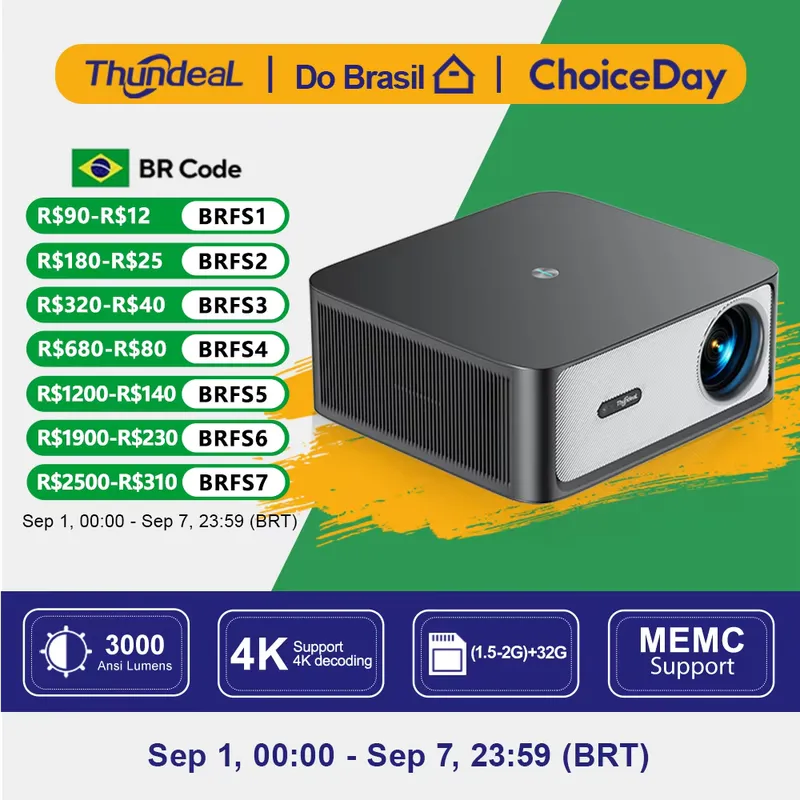 ThundeaL TD98Pro: Projetor portátil Full HD 1080p 3000 ANSI Lúmens