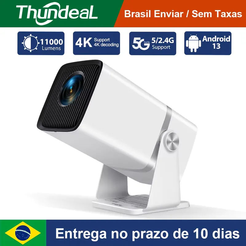 ThundeaL Projetor Mini HD 1080P WiFi Android 3D para casa