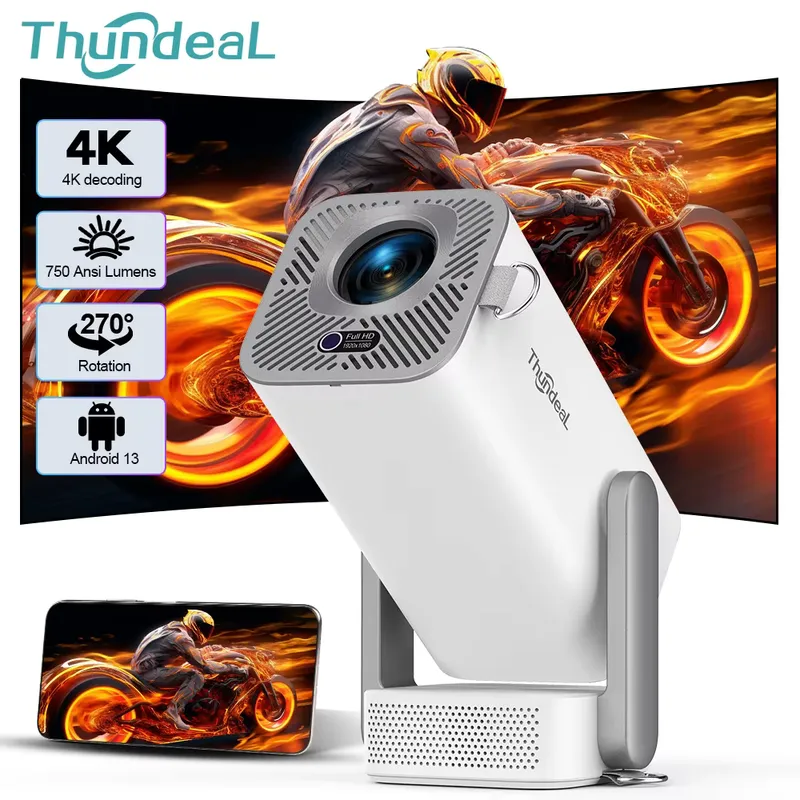 ThundeaL TD80 Pro: Projetor Mini 4K Android Full HD