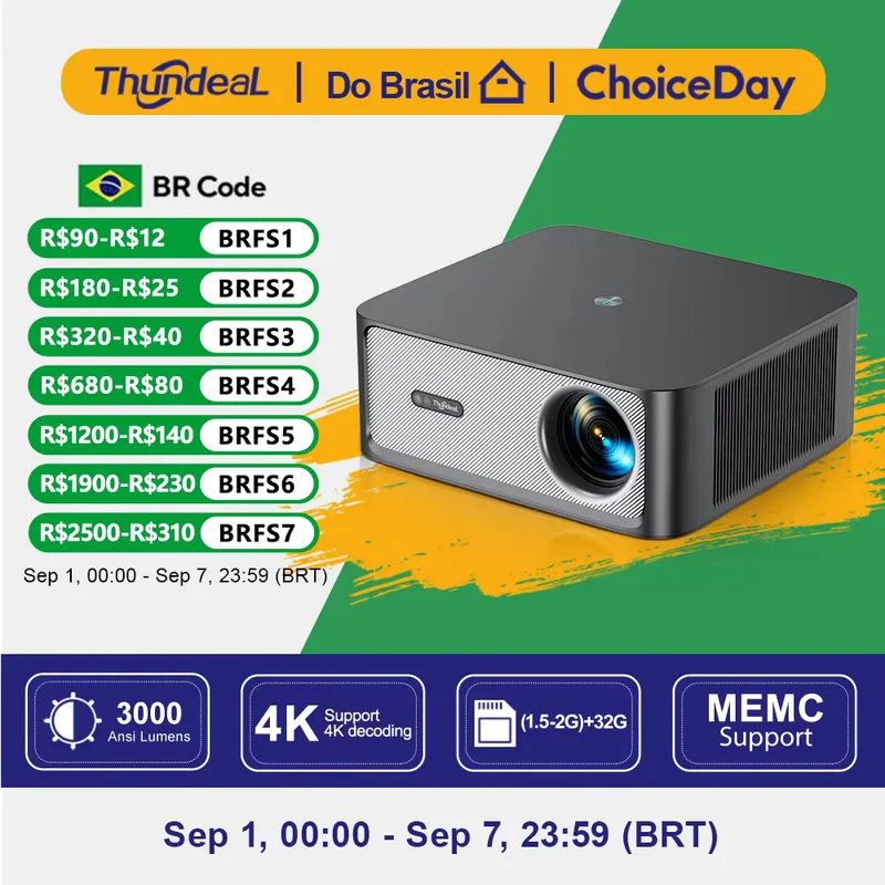 ThundeaL TD98Pro Projetor Full HD 1080p com Android, Wi‑Fi e 3D
