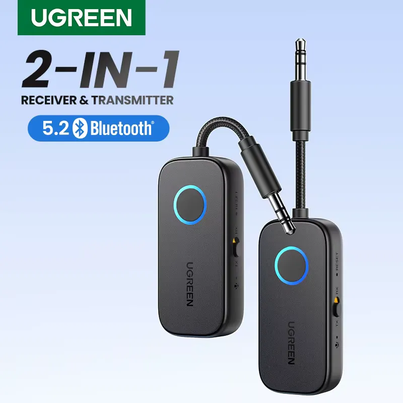 Ugreen Receptor Bluetooth 2 em 1 Adaptador Sem Fio 3.5mm