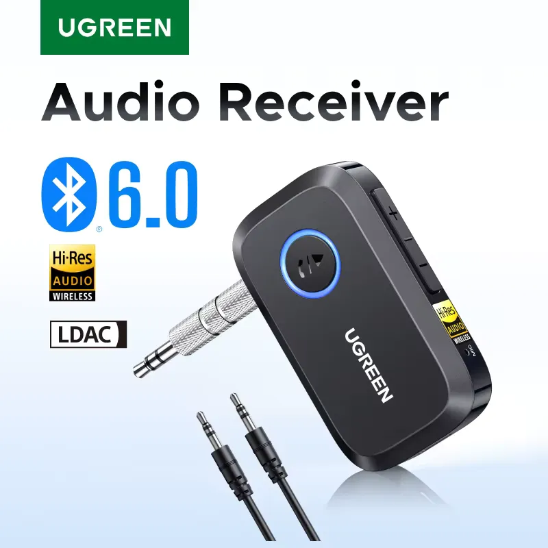 Ugreen Adaptador Bluetooth 5.0 para Carro 3,5mm