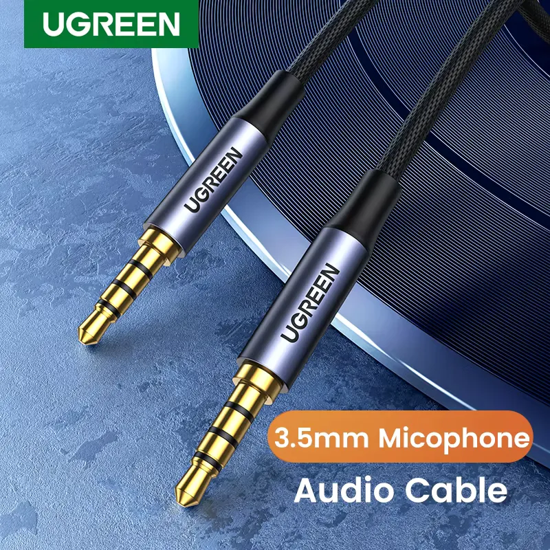 Ugreen Cabo Aux 3.5mm TRRS com Microfone - 4 Pólos