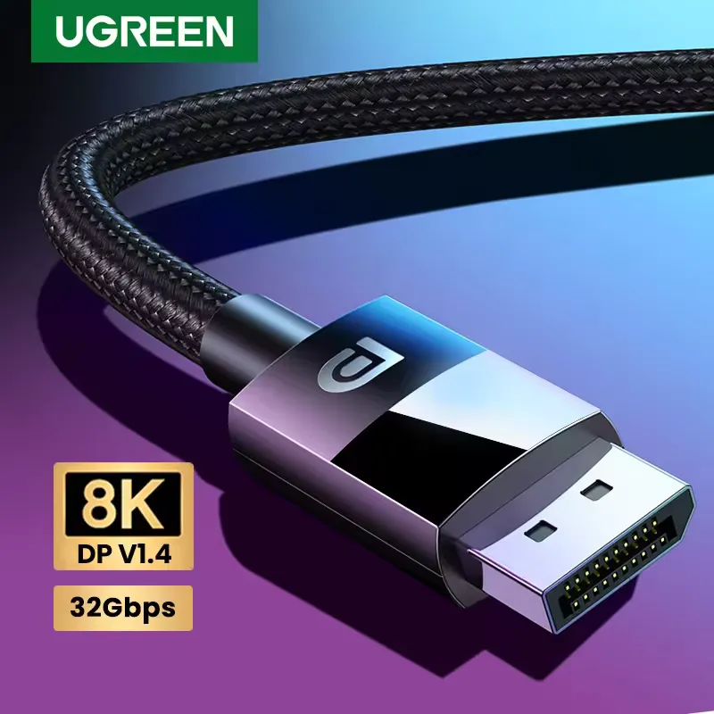Ugreen Cabo DisplayPort 8K 1.4 - 32,4 Gbps para PC e Gaming
