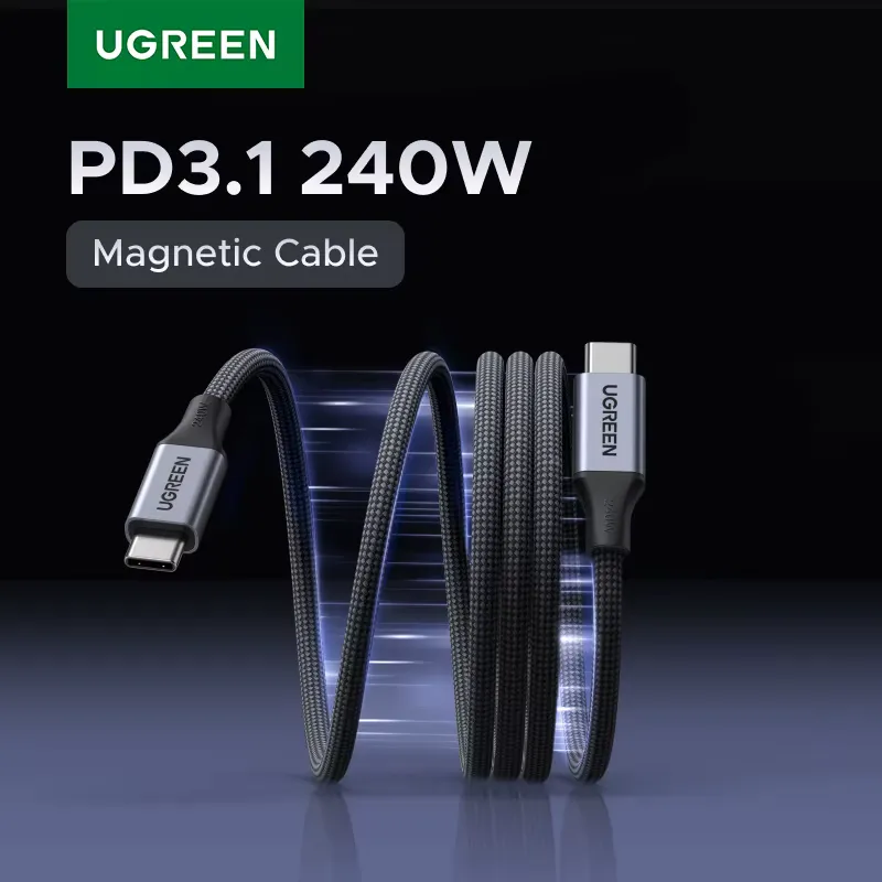 Ugreen Cabo USB-C Magnético 240W PD3.1 Trançado
