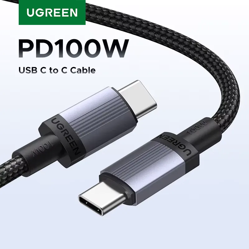 Ugreen Cabo USB-C PD 100W - Carregamento Rápido 5A