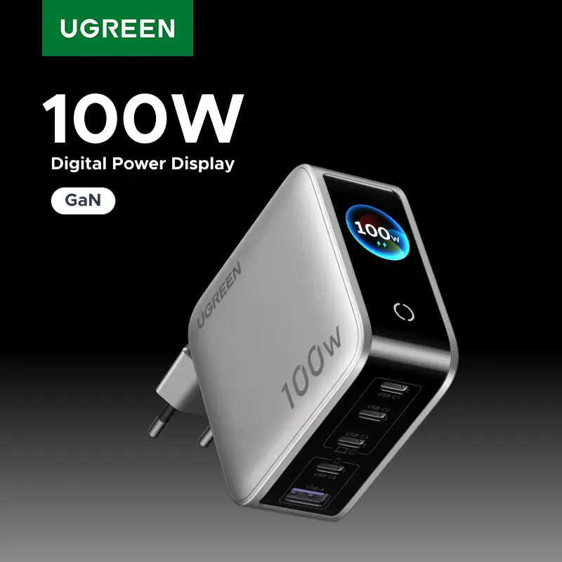 Ugreen Carregador 100W GaN com Display Inteligente QC4.0