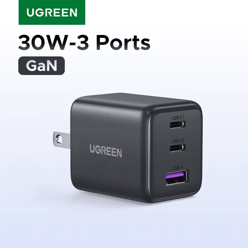 Ugreen Carregador 30W USB-C PD 3.0 GaN Rápido