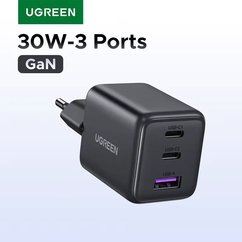 Ugreen Carregador 30W USB-C PD 3.0 para iPhone e Samsung
