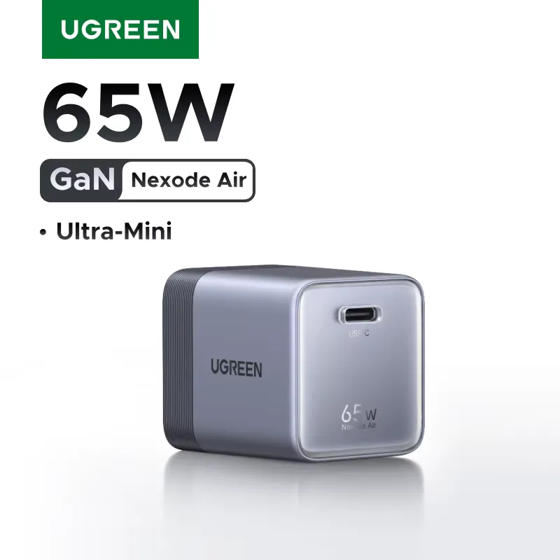 Ugreen Carregador 65W GaN USB-C Rápido para Notebook e Celular