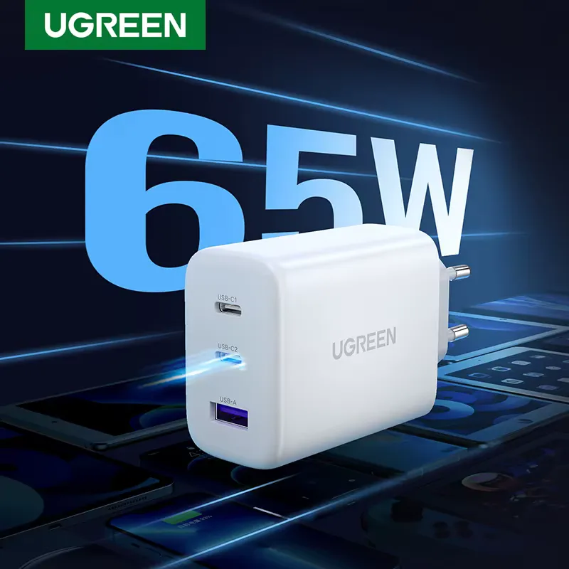 Ugreen Carregador 65W USB-C PD Carga Rápida
