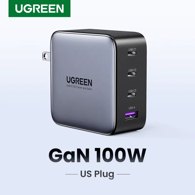 Ugreen Carregador GaN 100W USB-C - Rápido MacBook iPhone