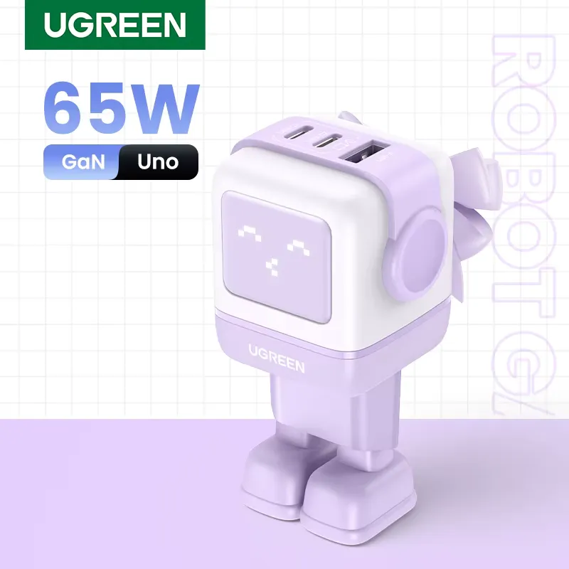 Ugreen Carregador GaN 65W Rápido USB-C para iPhone e MacBook