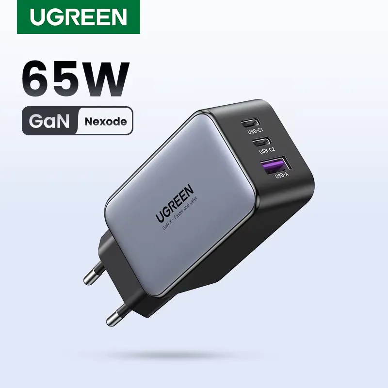 Ugreen Carregador GaN 65W USB-C Quick Charge PD