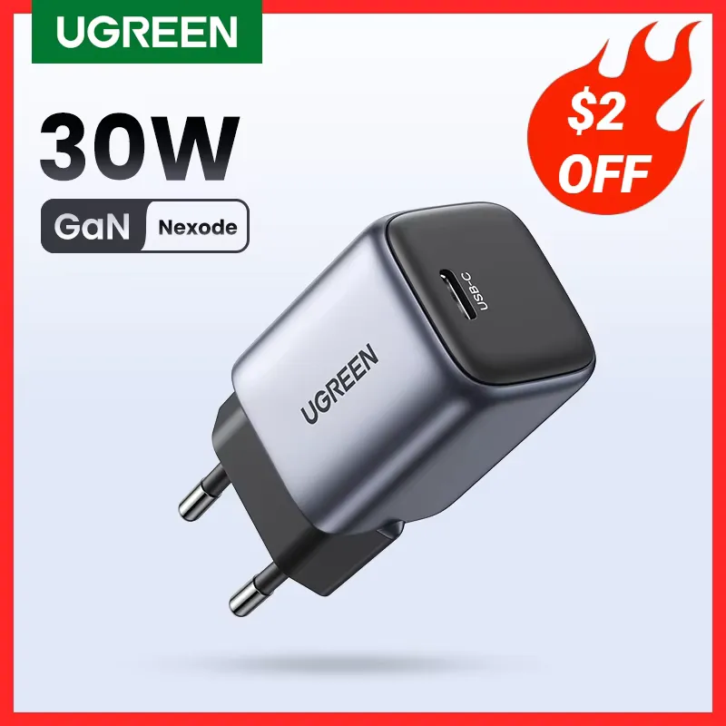 Ugreen Carregador Rápido 30W USB-C para iPhone 15 e Samsung