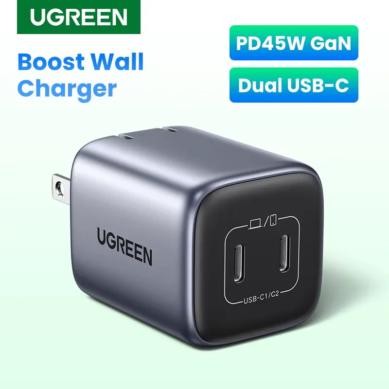 Ugreen Carregador Rápido 45W USB PD QC 3.0