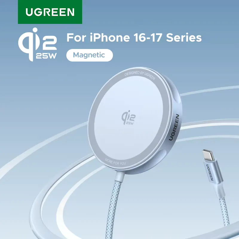 Ugreen Carregador Sem Fio Magflow Qi2.2 25W iPhone